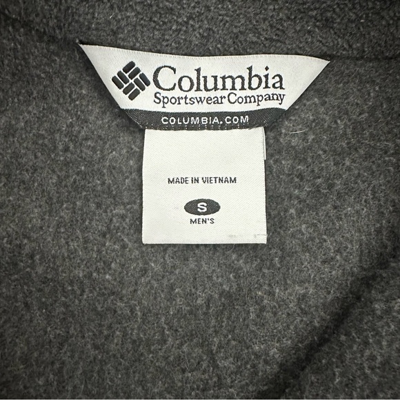 Columbia Vest Men small  Gray  Fleece Full Zip Pockets(g - Picture 9 of 10
